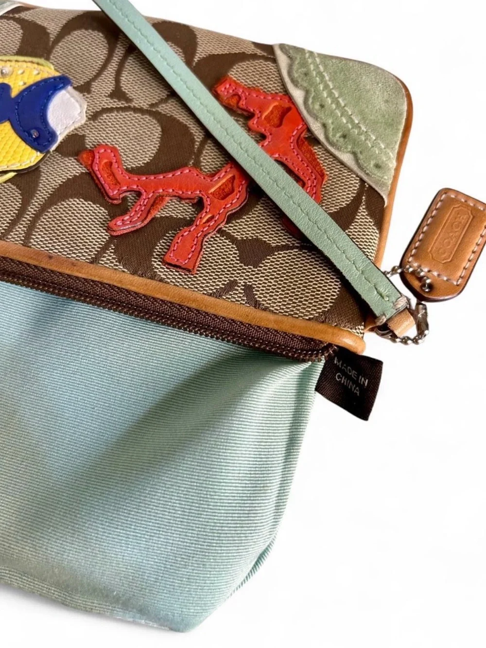 Coach Vintage Coral Fish UnderThe Sea Wristlet